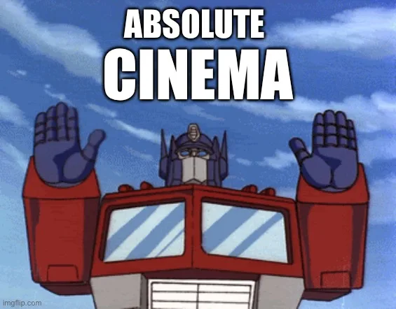 The image shows Optimus Prime from the Transformers animated series, depicted in his red and blue truck form with his arms…