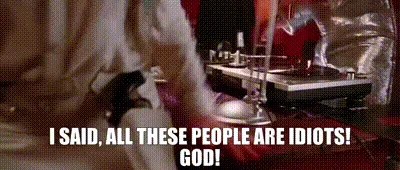 A three-panel meme from the movie 'The Hangover' shows a man in a plaid shirt repeatedly yelling 'I SAID, ALL THESE PEOPLE…