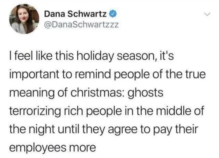 A screenshot of a tweet by Dana Schwartz (@DanaSchwartzzz) with her profile picture. The tweet text humorously redefines the…