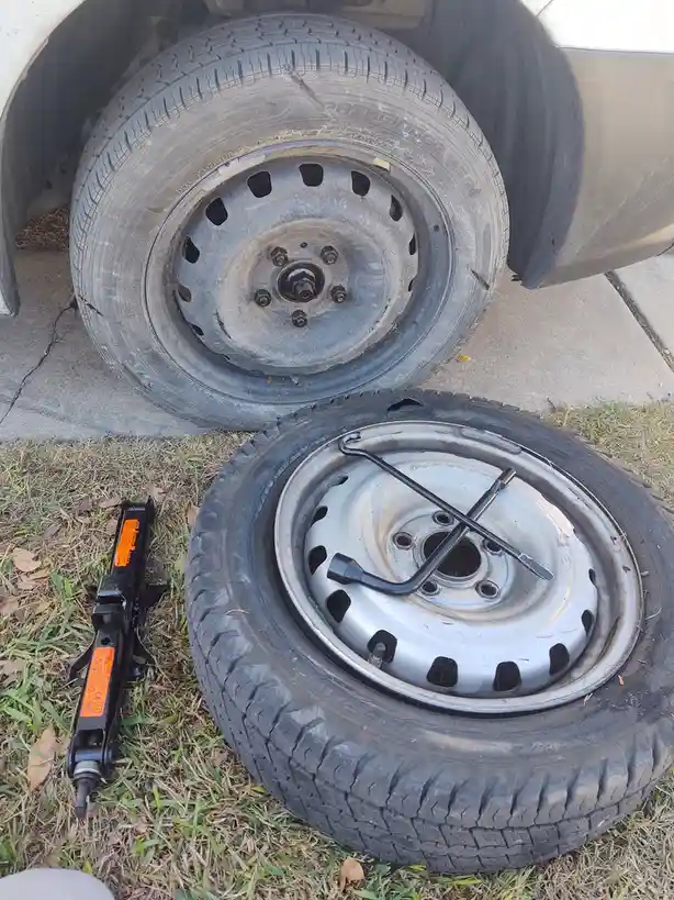 I Changed My First Flat Tire Today!