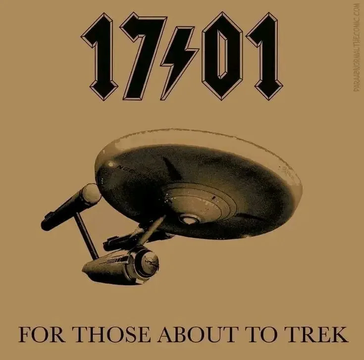A sepia-toned image of the USS Enterprise NCC-1701 starship from Star Trek, centered against a plain brown background…