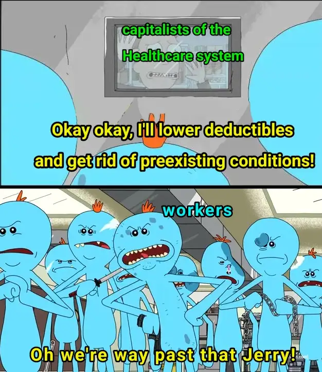 The image is a two-panel meme using characters from the animated show 'Adventure Time'. The top panel shows a framed picture…