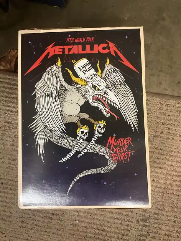Metallica Takes Center Stage with Liquid Death's World Tour Ad