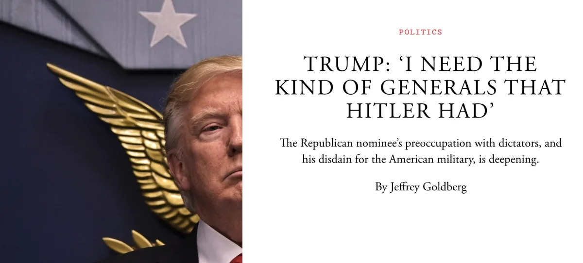 TRUMP: 'I Want Generals Like Hitler' - Fox News Attempts to Spin His Controversial Remarks