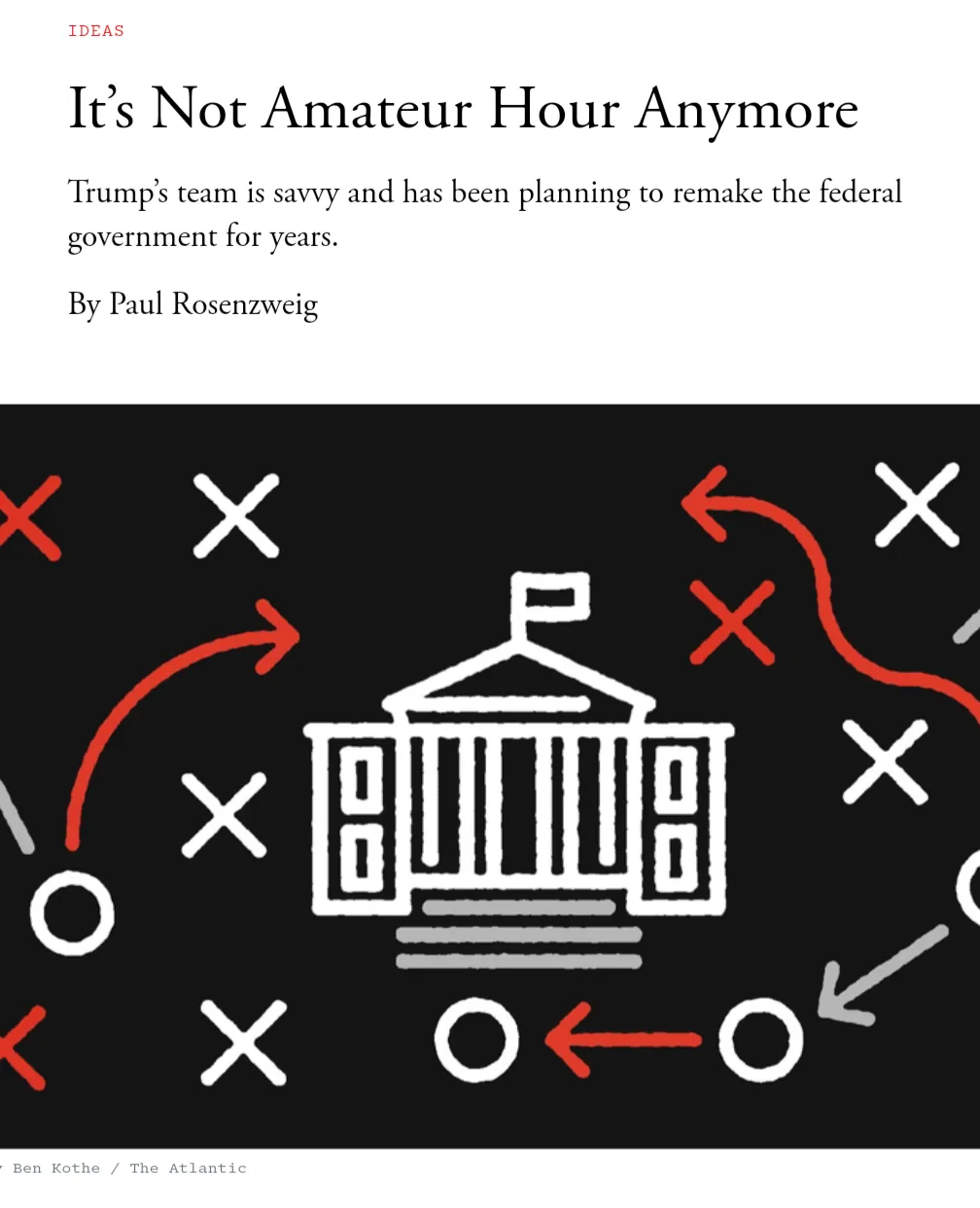 The image shows a newspaper article header with the title 'It's Not Amateur Hour Anymore' and byline 'By Paul Rosenzweig'…