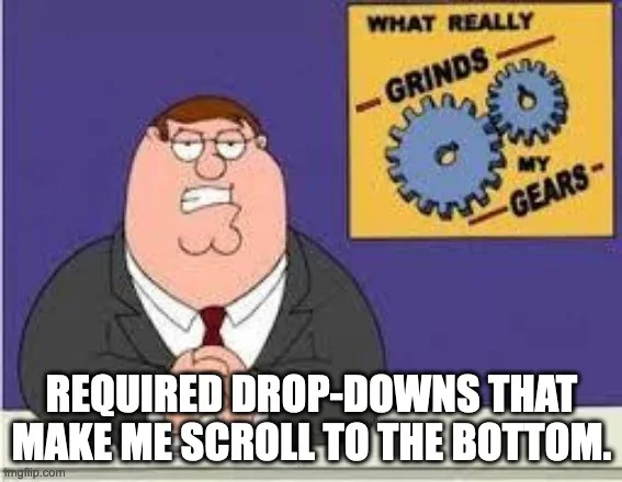 The image shows Peter Griffin from Family Guy looking frustrated, with a yellow sign behind him that reads 'WHAT REALLY…
