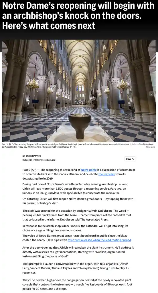 Exciting News: Notre Dame Reopens Tomorrow with a Stunning Remodel!