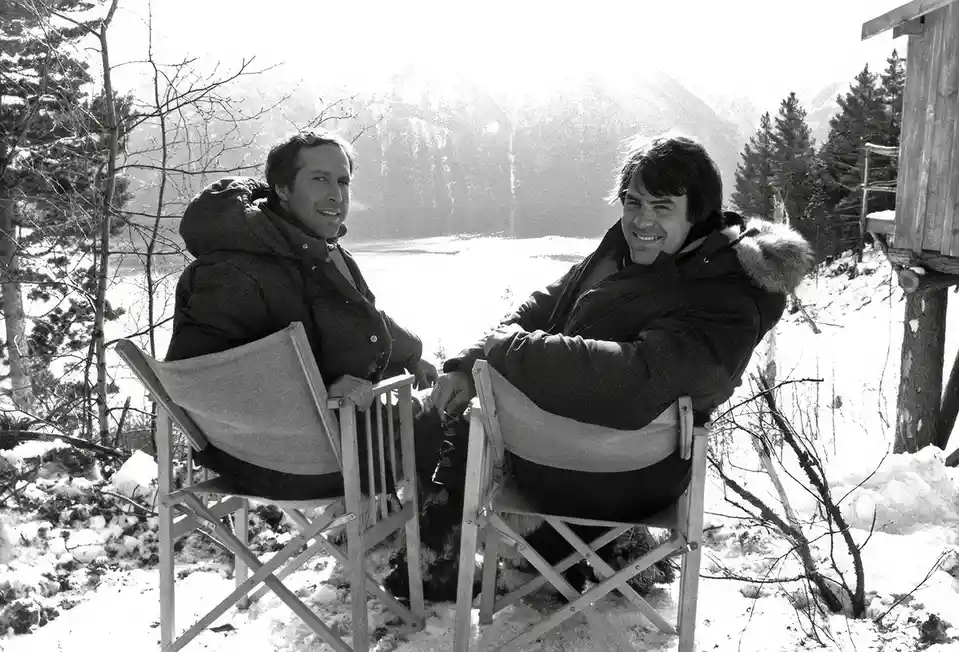 Behind the Scenes with Chevy Chase & Dan Aykroyd in Spies Like Us - Sogndal, Norway (1985)