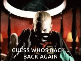 A six-panel sequence shows a young boy in a black superhero mask, progressively pulling it up over his face from his chin to…