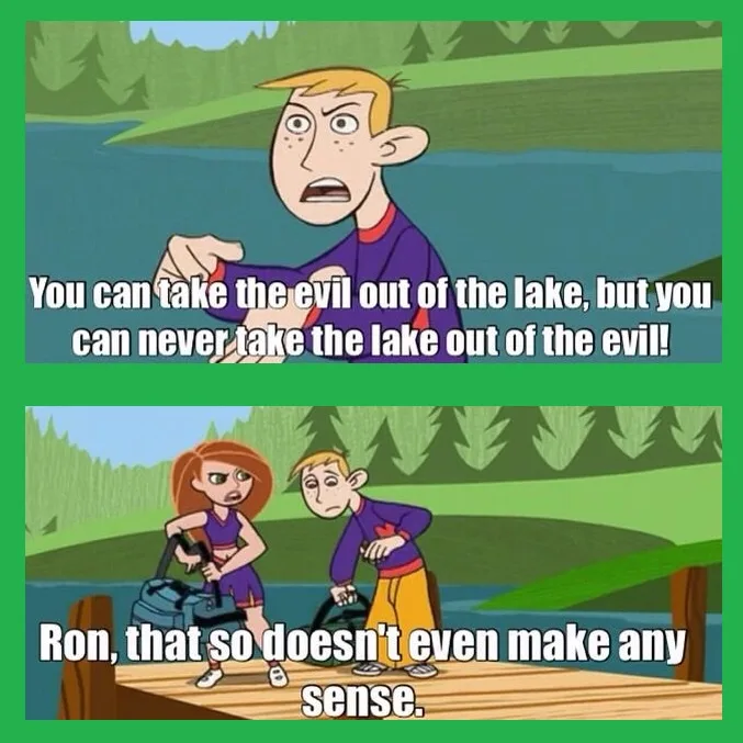 The meme features two panels from the animated show 'The Fairly OddParents'. In the top panel, a character with blonde hair…