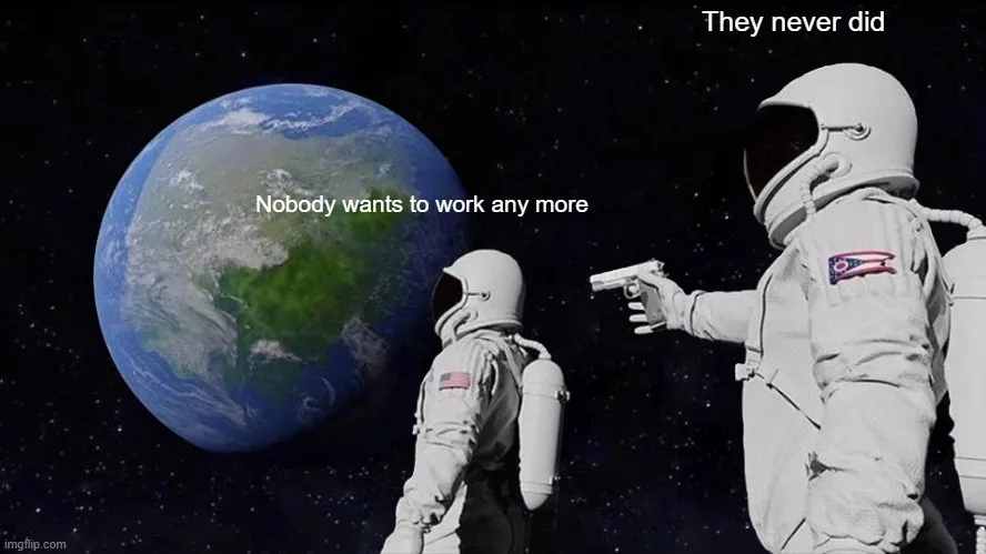 Two astronauts in space, one pointing a gun at the other, with Earth visible in the background. Text overlaid reads 'Nobody…
