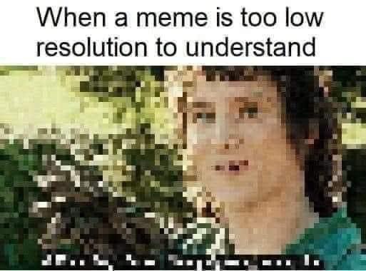 The image shows a heavily pixelated photo of a young person with dark hair, wearing a green shirt, looking slightly confused…