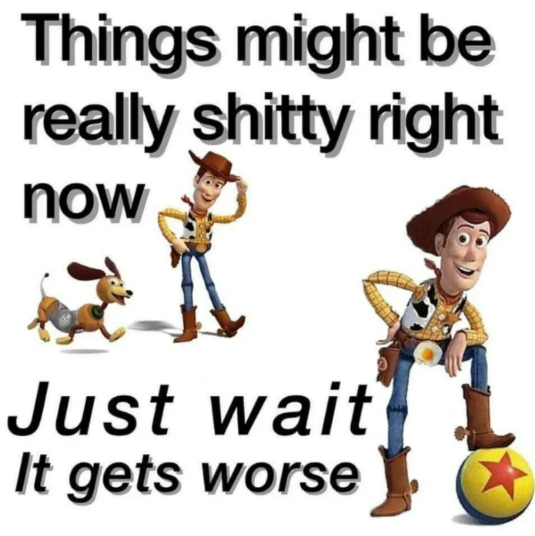 The image shows two versions of the animated character Woody from Toy Story. On the left, Woody stands confidently with his…