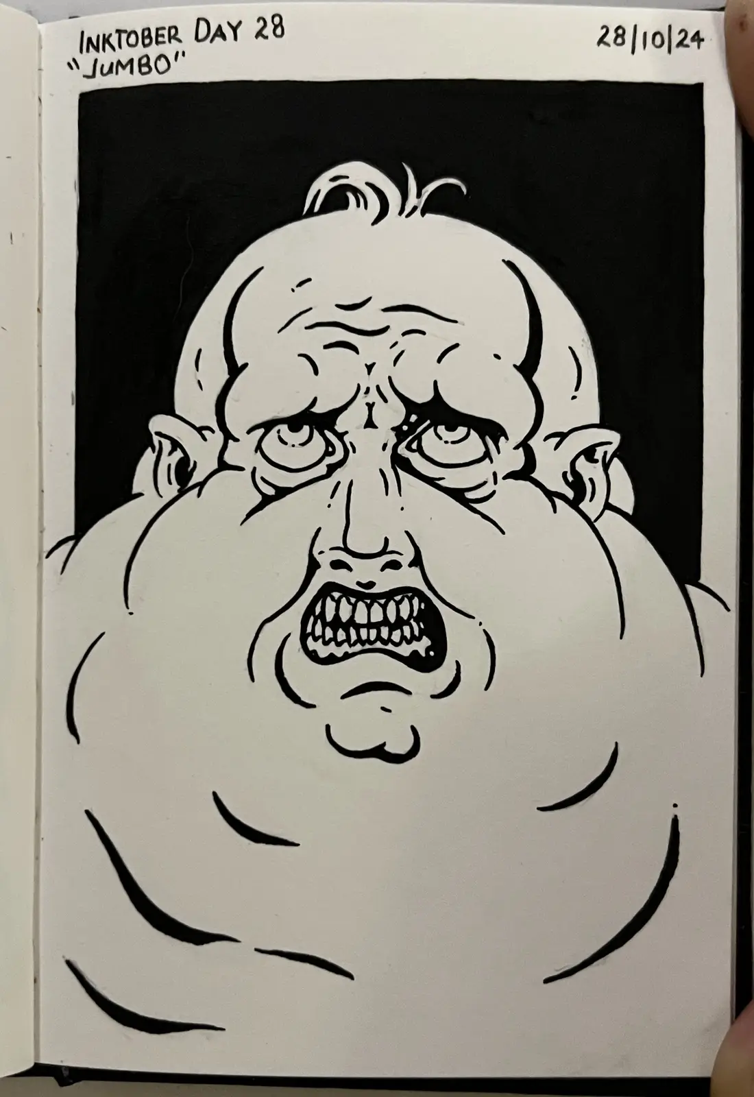 Inktober Day 28: Embracing the Jumbo Challenge