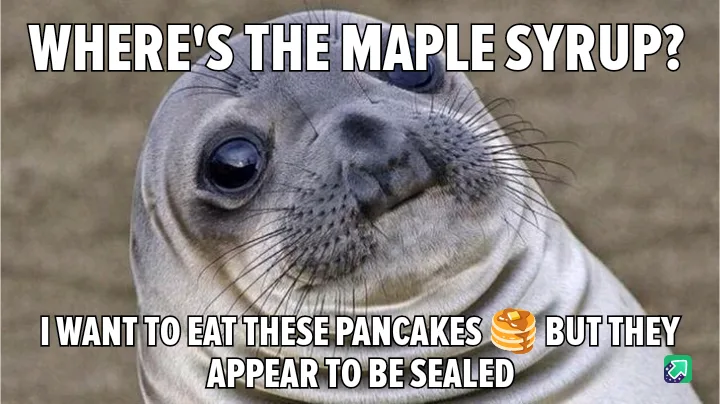 A close-up image of a seal with large, pleading eyes and a slightly tilted head, looking upward. The text overlaid in bold…