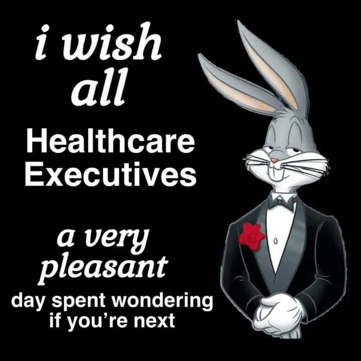 A cartoon rabbit dressed in a tuxedo with a red rose on his lapel stands against a black background. White text is overlaid…