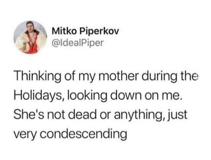 A screenshot of a tweet by Mitko Piperkov (@IdealPiper) showing a man in a red shirt and white jacket holding a drink. The…