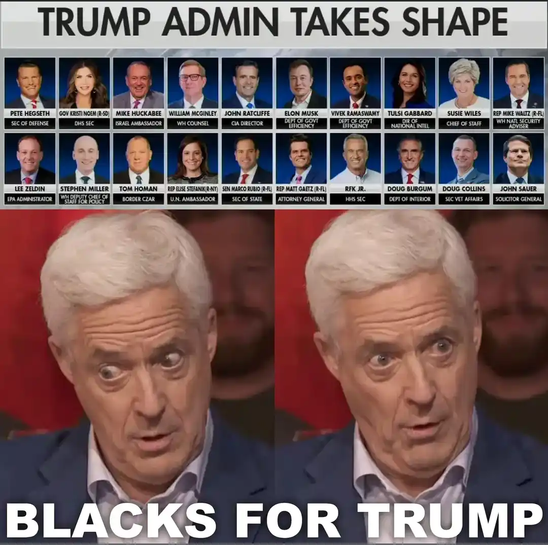 The image displays a grid of 20 headshots of political figures with their names and proposed cabinet roles beneath each…