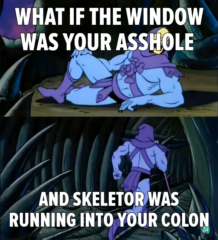 The image is a two-panel meme featuring the animated character Skeletor from 'He-Man and the Masters of the Universe'. In…