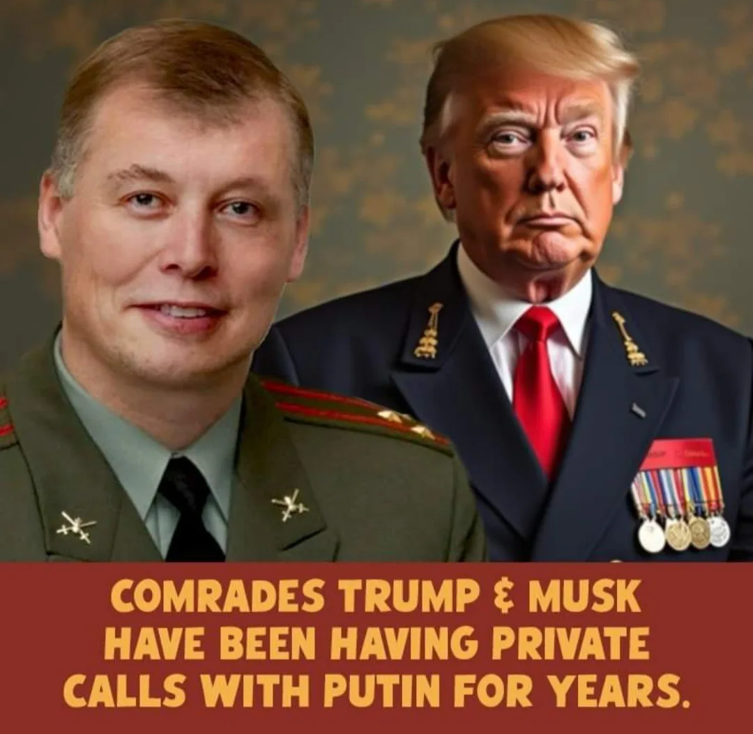 The image shows two men in military-style uniforms side by side. The man on the left wears a green uniform with insignia…