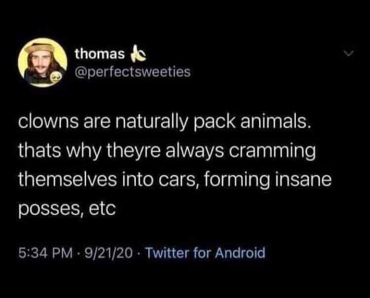 A screenshot of a tweet from user 'thomas' (@perfectsweeties) with a circular profile picture of a man with long hair and a…