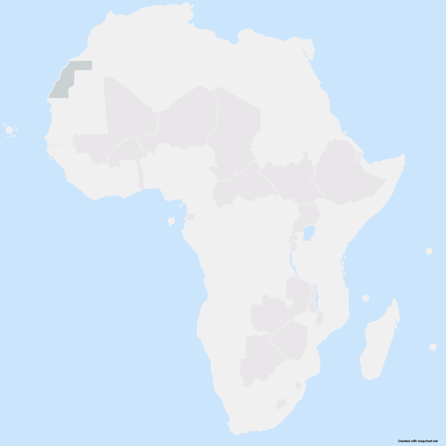 a minimalist map of the african continent with most countries in light gray, but morocco highlighted in a darker gray…