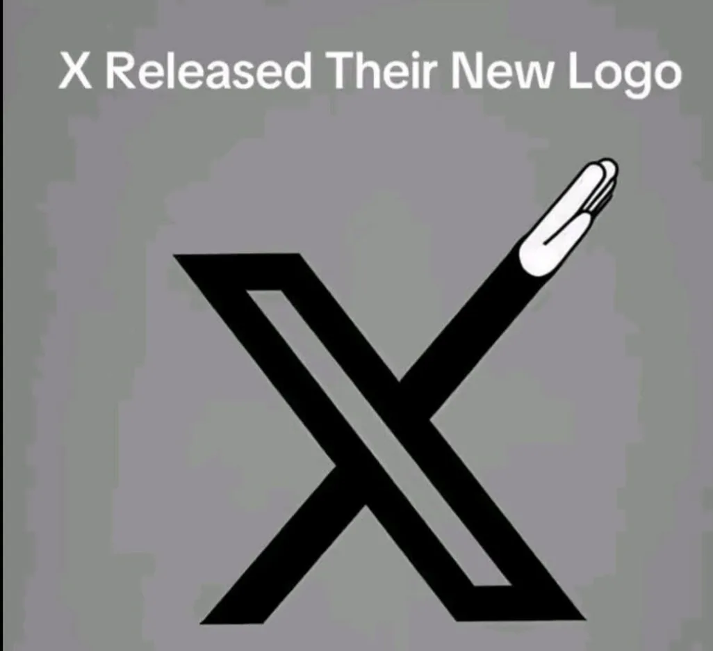 The image displays a black stylized 'X' logo on a gray background, with a white stylized pen or pencil tip crossing over the…
