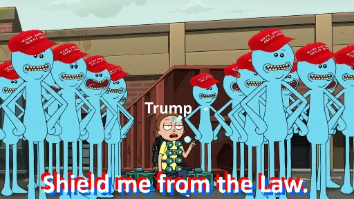 A cartoon image shows a small, distressed-looking boy in a yellow shirt standing in front of a crowd of identical blue…