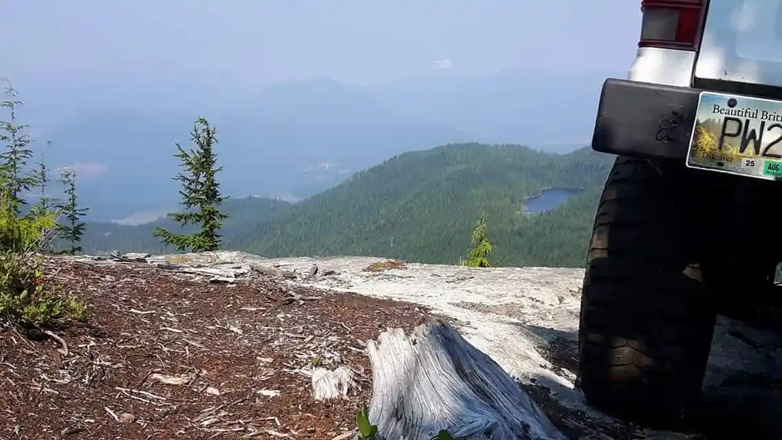Elk Lake View from Blue Ridge on a Smoky Day