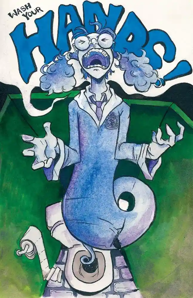 A cartoon character in a blue suit and tie, with exaggerated facial expression and steam coming from their ears, stands atop…