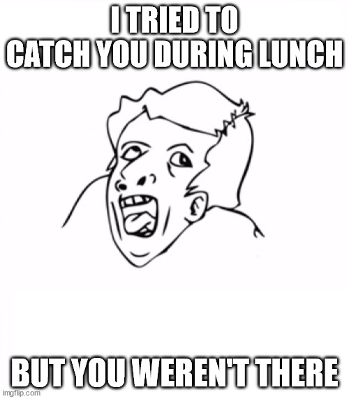 A black and white line drawing of a cartoon man with a shocked, yelling expression. The text overlaid in bold, white…