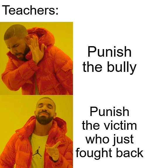 Two-panel meme featuring Drake in an orange puffer jacket. Top panel shows him covering his ears with a frustrated…