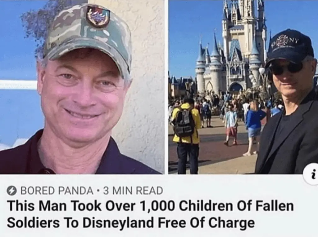 The image is split into two panels showing the same man: on the left, he wears a camouflage baseball cap with a military…