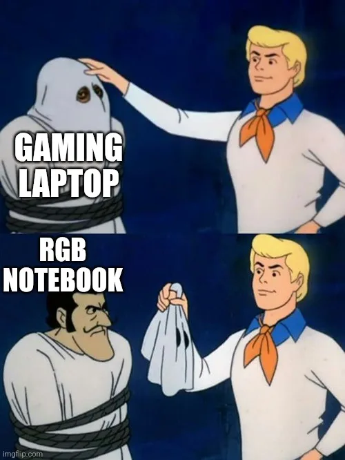 Two-panel meme using Scooby-Doo characters. Top panel: A blonde man in a white shirt and orange neckerchief gently pats the…