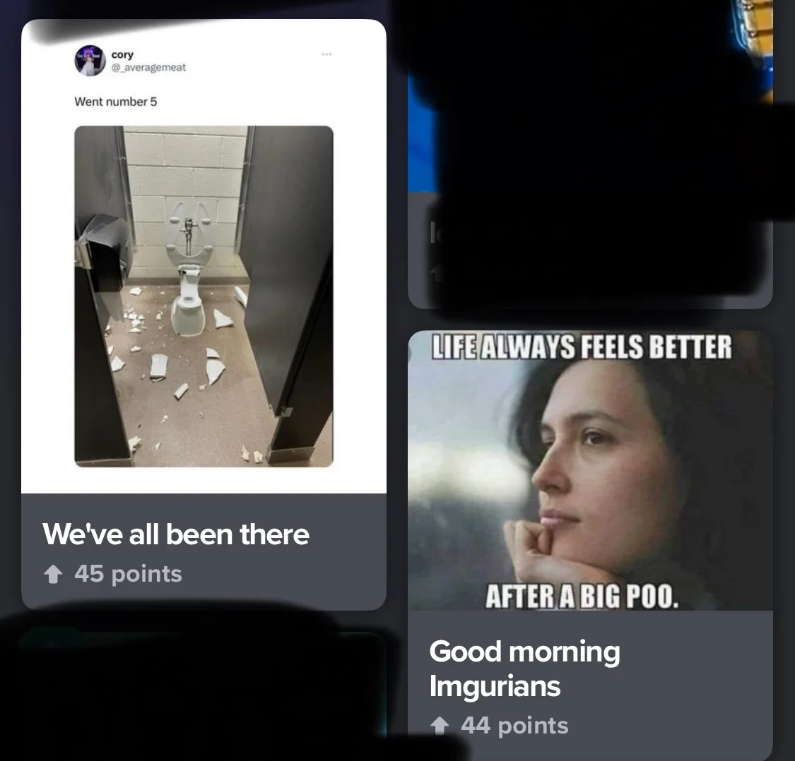 A screenshot of a Reddit post shows a broken toilet in a public restroom with shattered porcelain pieces on the floor…