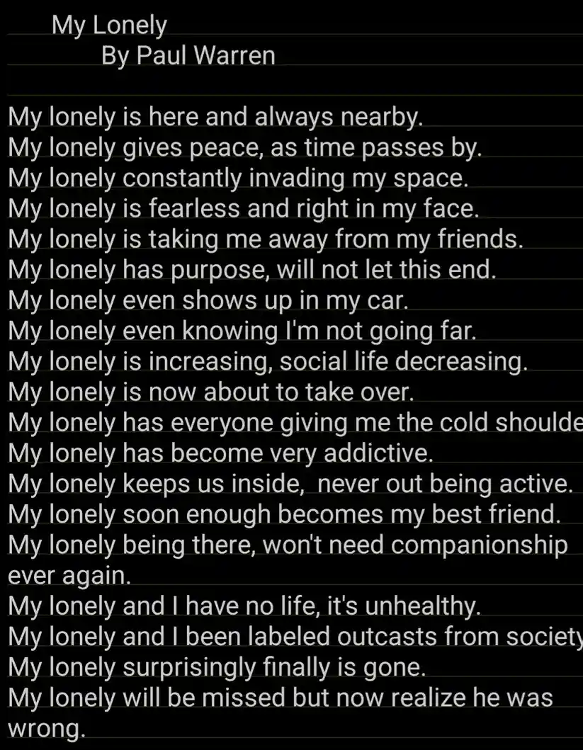 My Lonely Journey Through Life