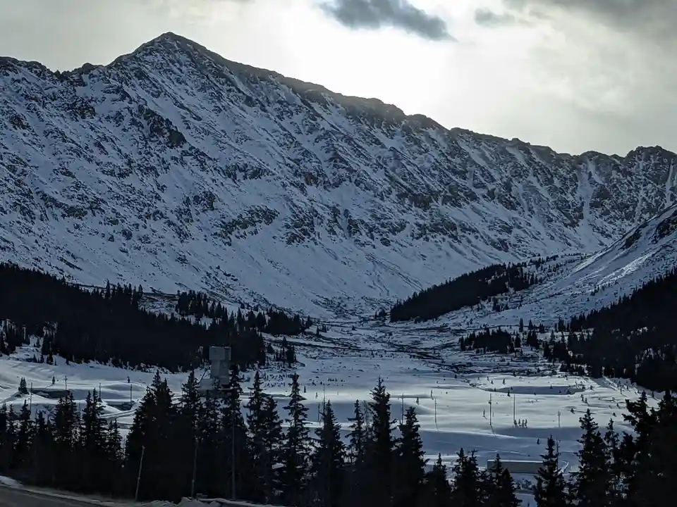 A stunning view of picturesque peaks.