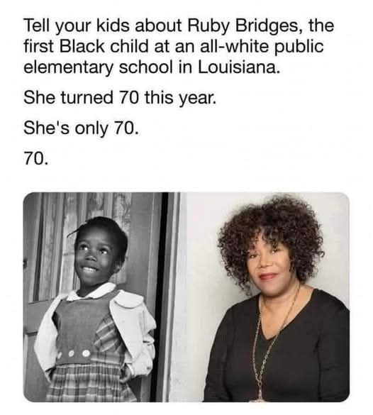 The image displays two side-by-side black-and-white photos: a young girl in a plaid dress and jacket looking up, and an…