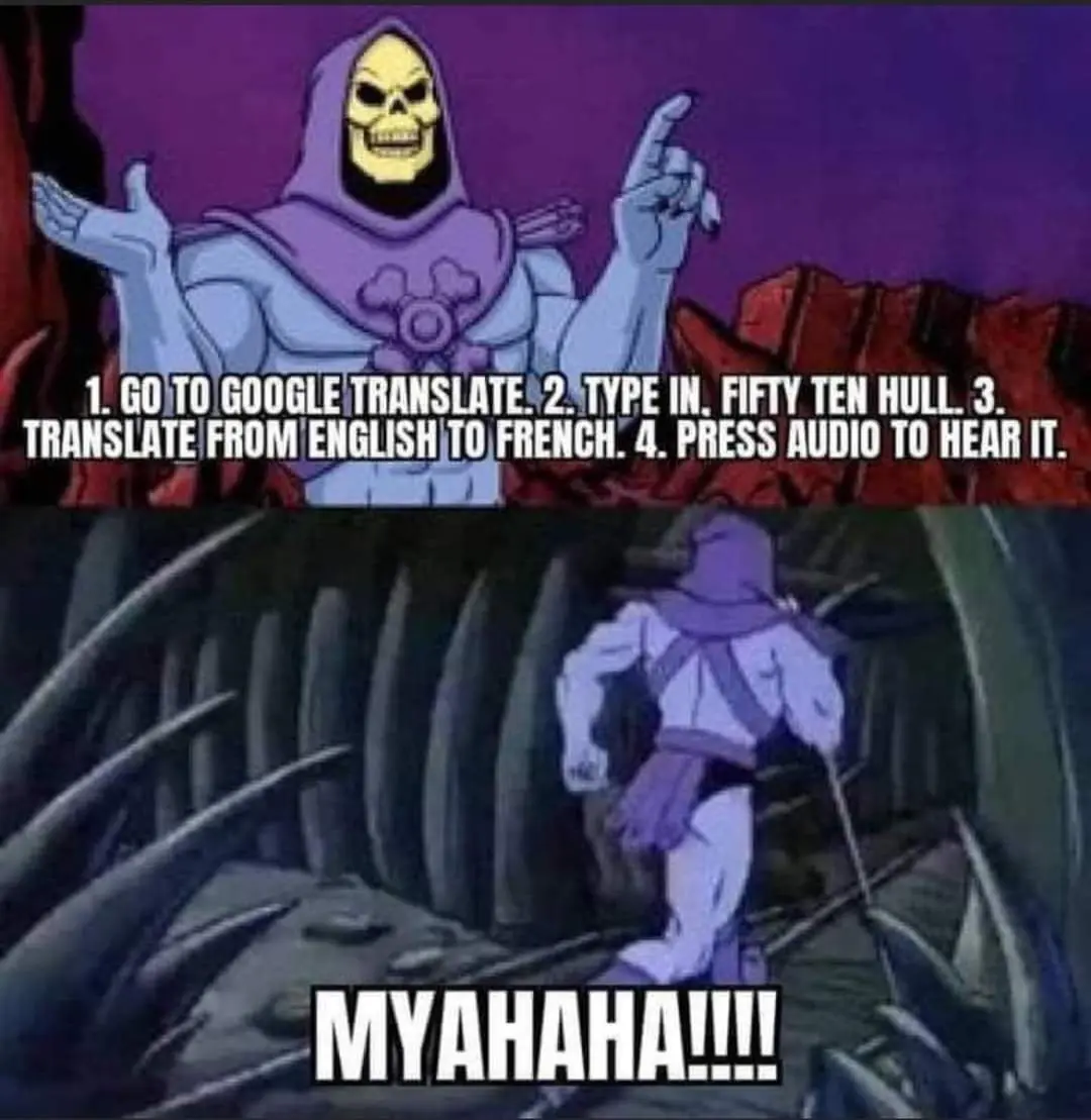 The meme features two panels of the animated character Skeletor from Masters of the Universe. In the top panel, Skeletor…