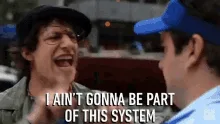 A six-panel sequence from the TV show '30 Rock' shows actor Jack Donaghy (in a blue cap and shirt) confronting actor Tracy…