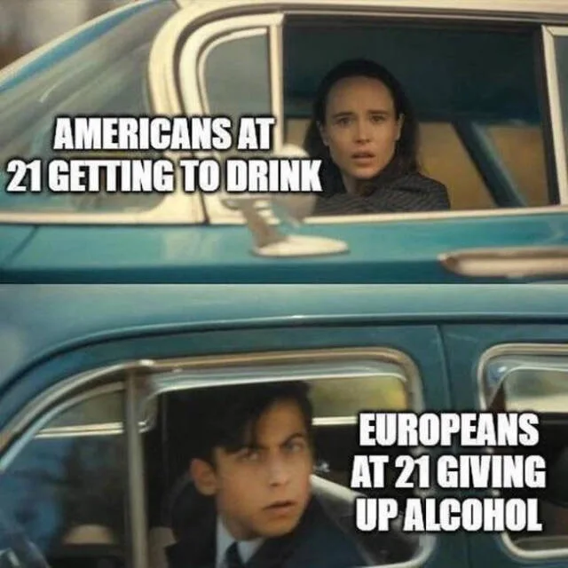 The image is a two-panel meme featuring characters from the movie 'The Perks of Being a Wallflower'. The top panel shows a…