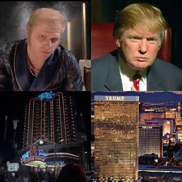 A four-panel image collage: top-left shows a man with a skeptical expression from the movie 'The Big Lebowski'; top-right…