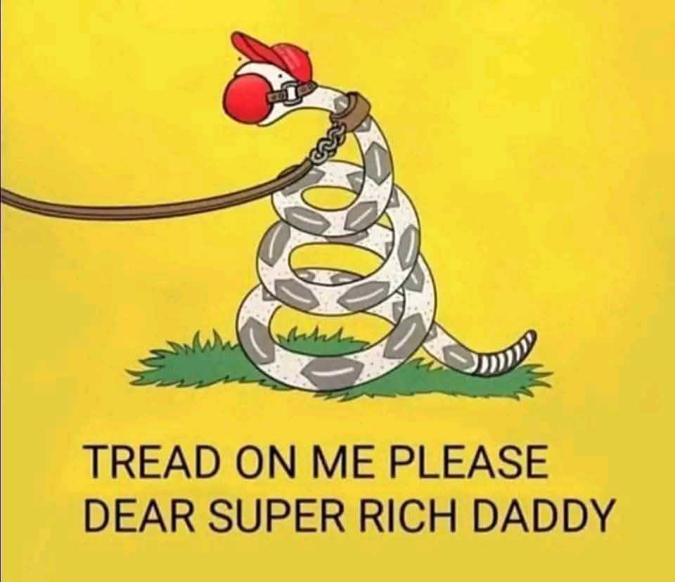 A cartoon snake with a red baseball cap and a leash around its neck is coiled on a patch of grass against a yellow…