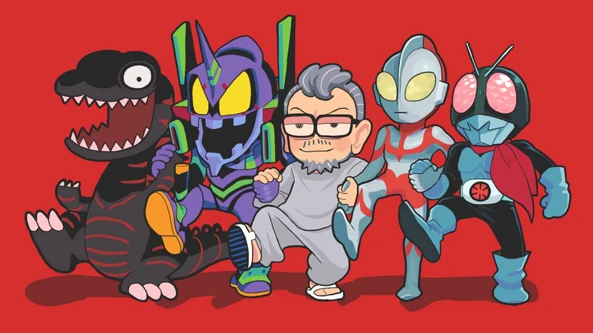 A cartoon illustration shows a grumpy-looking elderly man in glasses and grey pajamas crouching in front of four iconic…