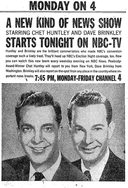 Remembering the Premiere of 'The Huntley-Brinkley Report' 68 Years Ago
