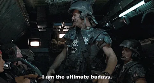 The image displays six panels of a soldier in military gear inside a dimly lit aircraft, progressively smiling wider as he…