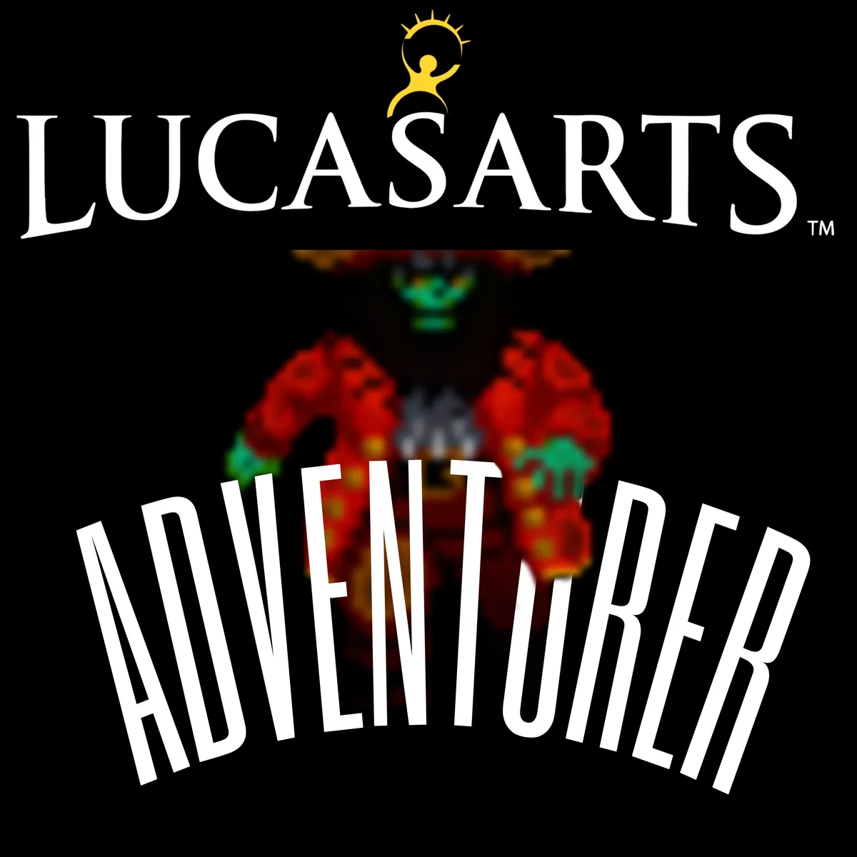 The image displays the LucasArts logo at the top, featuring its iconic yellow sunburst symbol above the white text. Below…