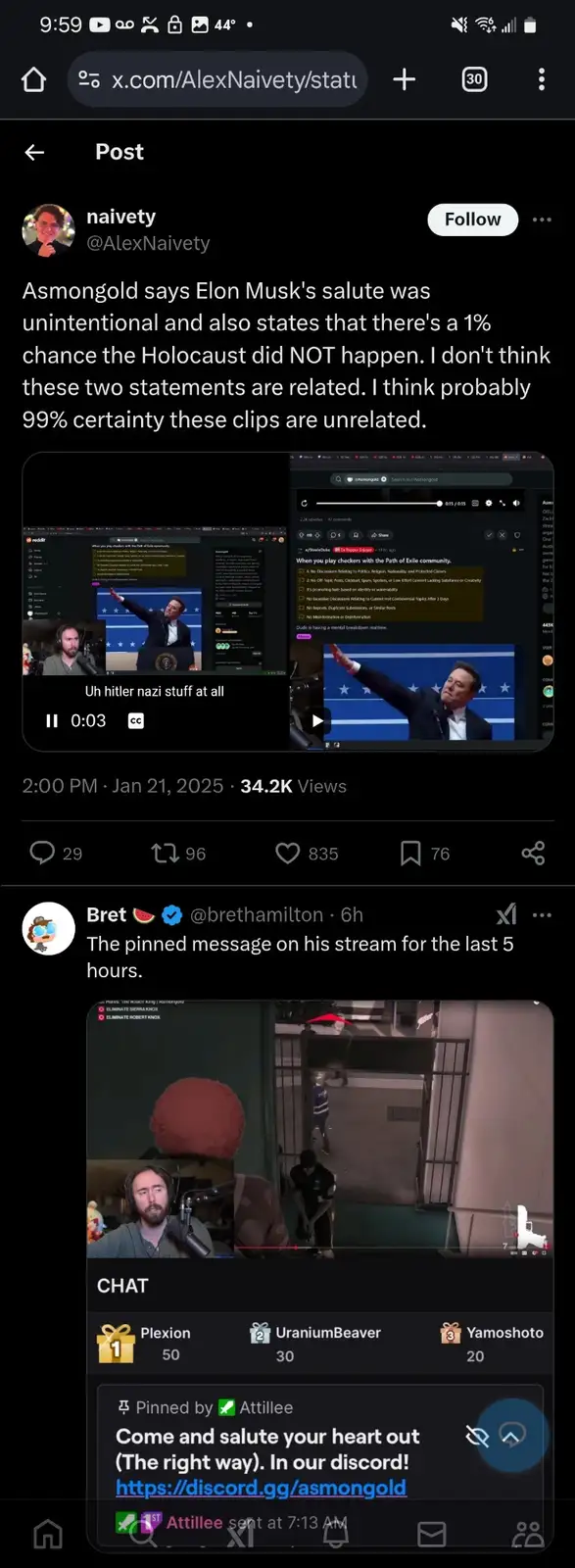 Asmongold: From Dipshit to Holocaust Denier and Nazi Apologist—A New Low