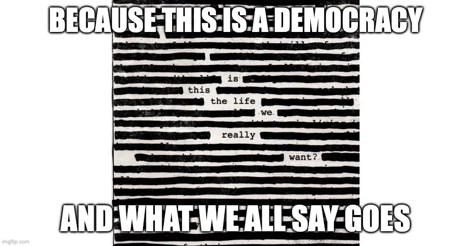 A black-and-white image of a typewriter document with horizontal black bars obscuring most of the text, leaving only…