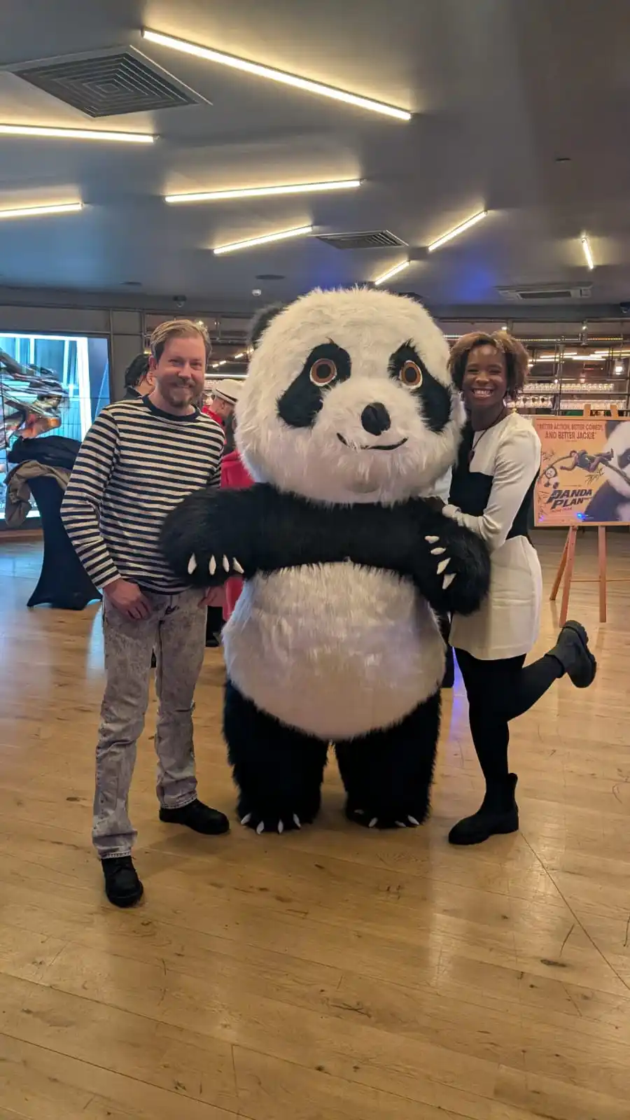 At the UK premiere of Jackie Chan's Panda Plan, but Sigrid couldn't make it despite the invite.